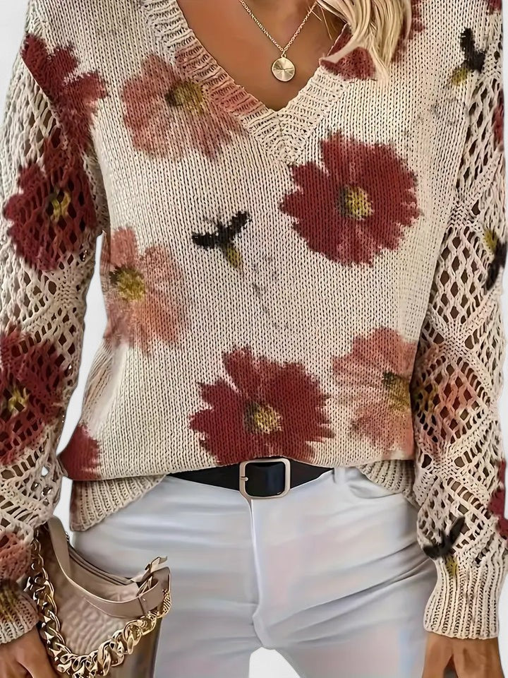 Aurélie - Gilet fleuri léger