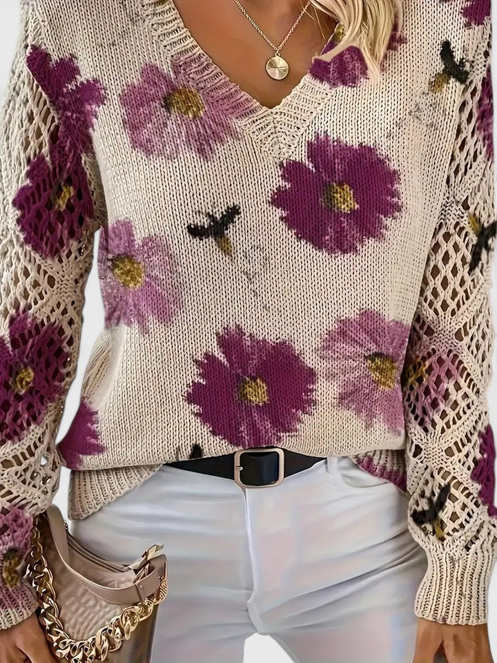 Aurélie - Gilet fleuri léger