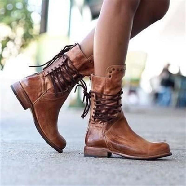 Ciss | Bottes Vintage à Lacets