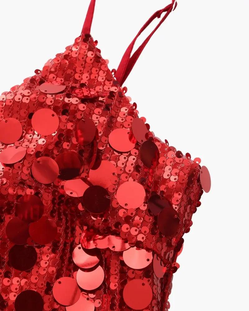 Sequin Party Mini Dress Old Money Women