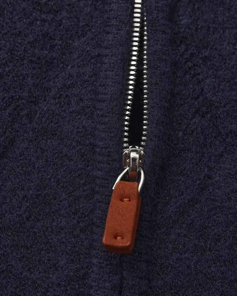 Heritage Diamond Knit Zip Cardigan Old Money