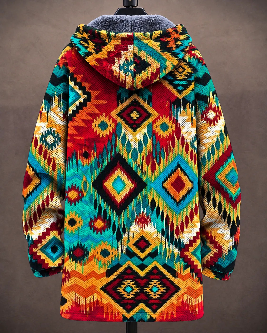 Veste à capuche Paloma en mosaïque colorée
