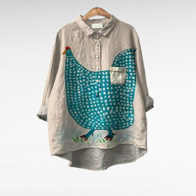Céline | Blouse d'été élégante en lin