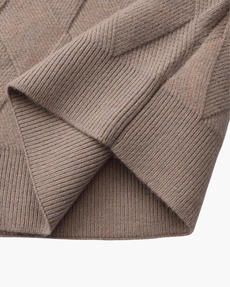 Diamond Knit Crewneck Sweater Old Money