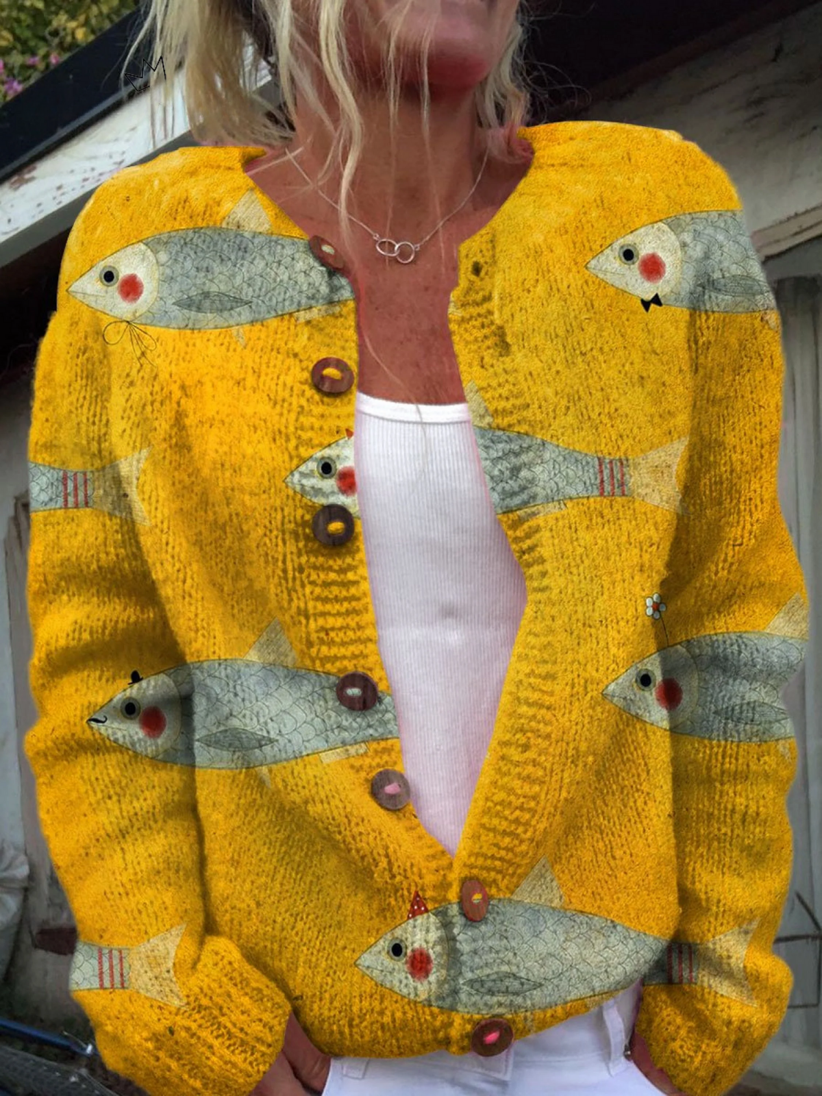 Anouk™ | Cardigan en maille vintage