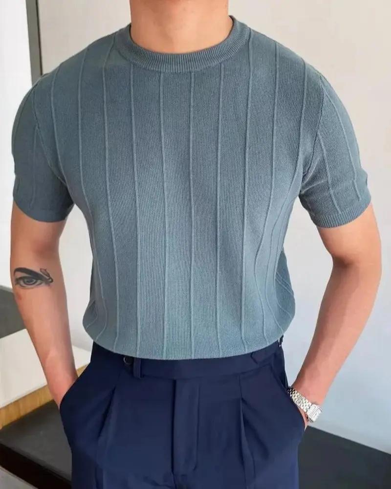 Cannes Ribbed T-Shirt Old Money