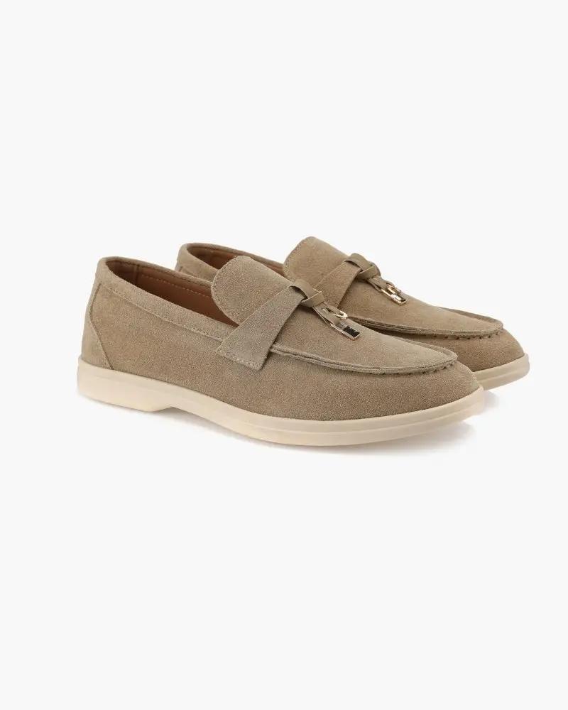 Old Money Suede Lady Loafers Old Money Women