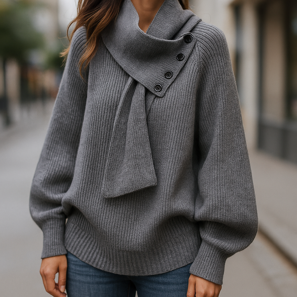 Arielle - Élégant pull-écharpe