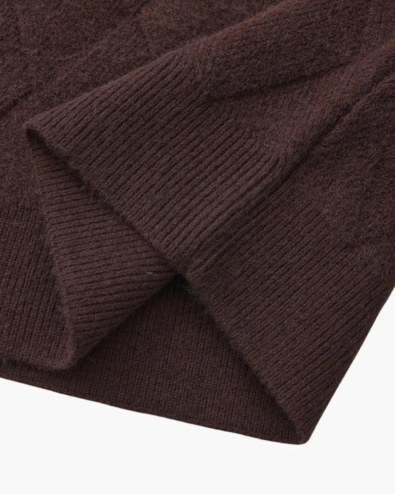 Diamond Knit Crewneck Sweater Old Money