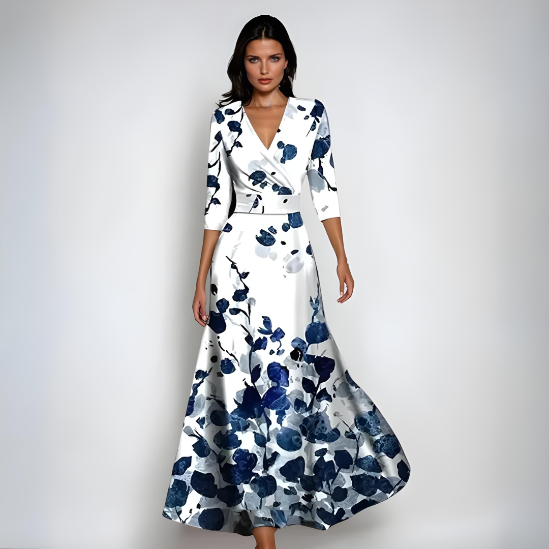 Valeria - Élégante Robe Longue Fleurie