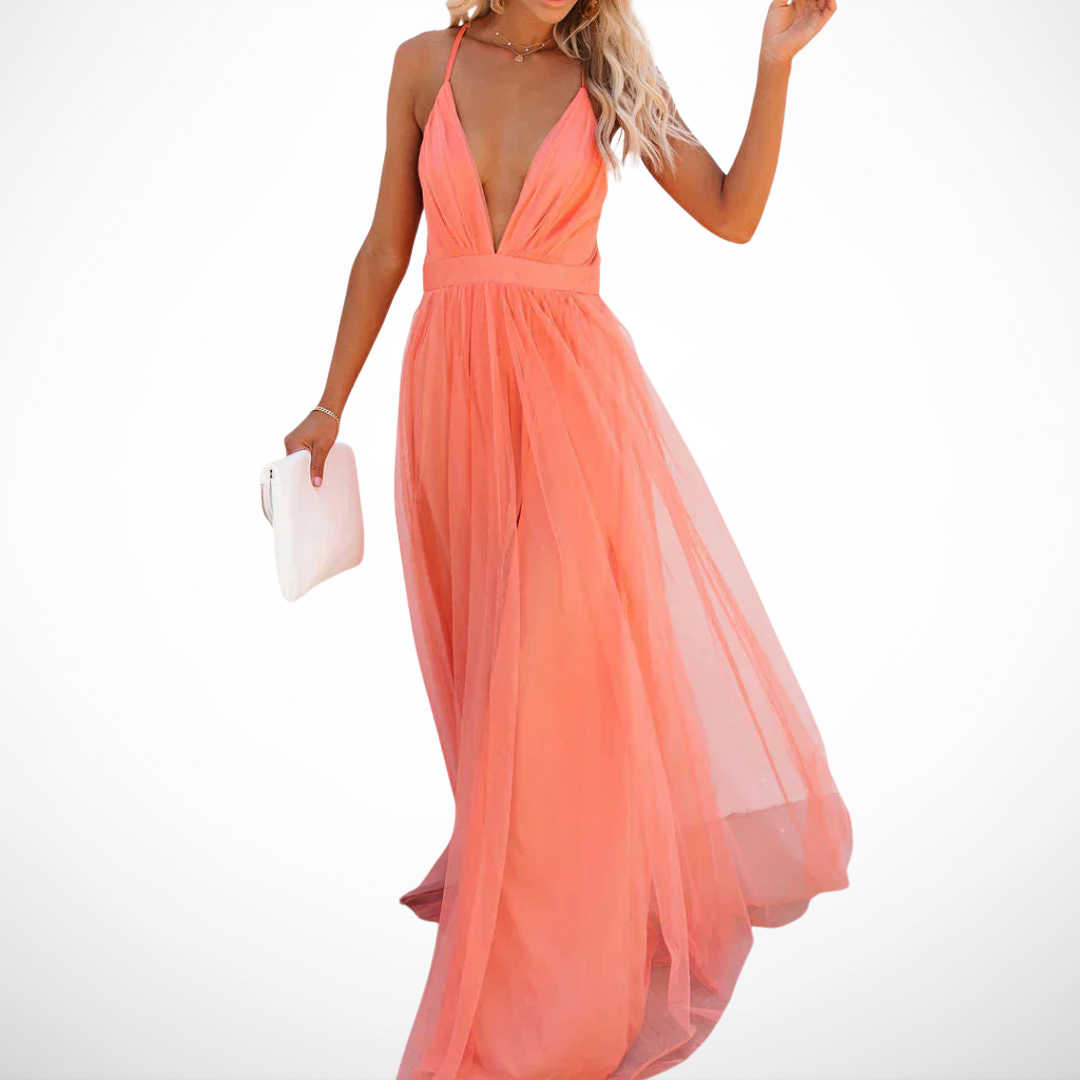 DANOIR | Robe Maxi Lumière Corail