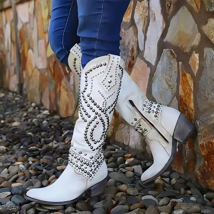 Rufa | Bottes western à hauteur de genou avec clous