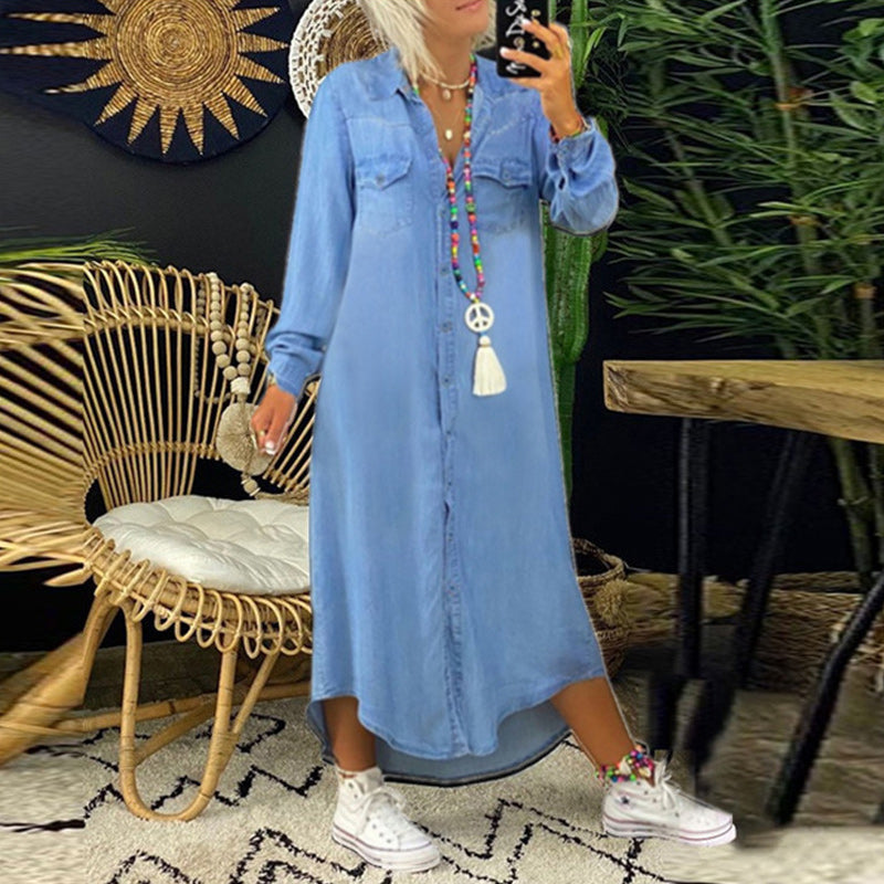 Yara - Élégante Robe Longue en Jean