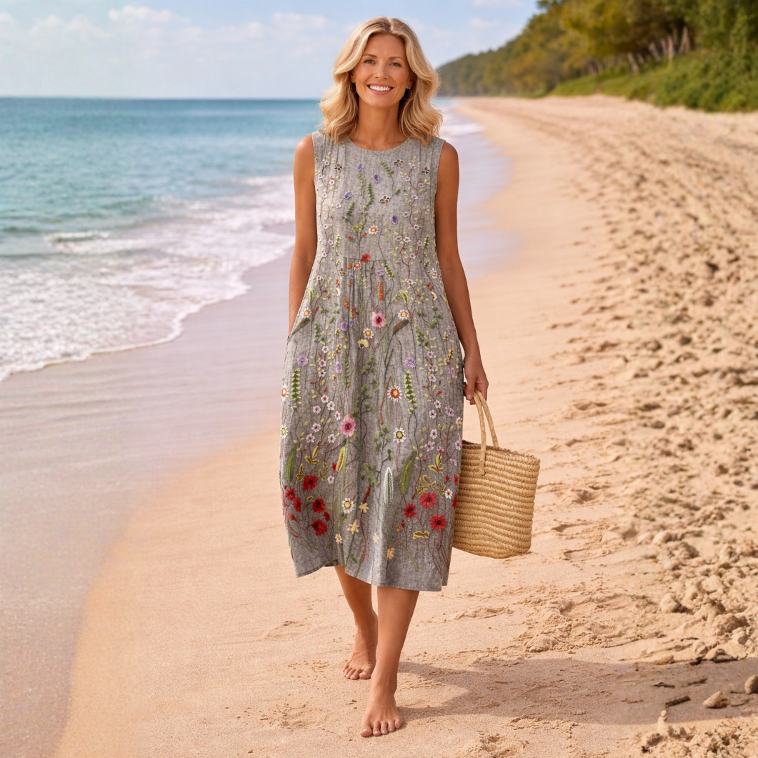Cara | Robe mi-longue Wildflower