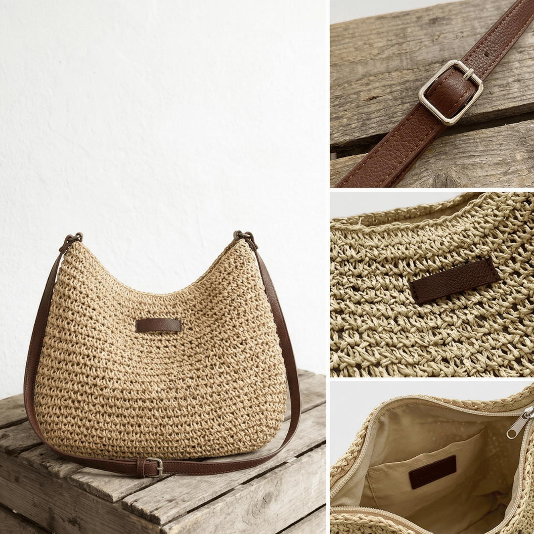 Sac élégant Kathy de Danoir Paris en cuir noir avec poignées en métal, vue de face sur fond blanc.
