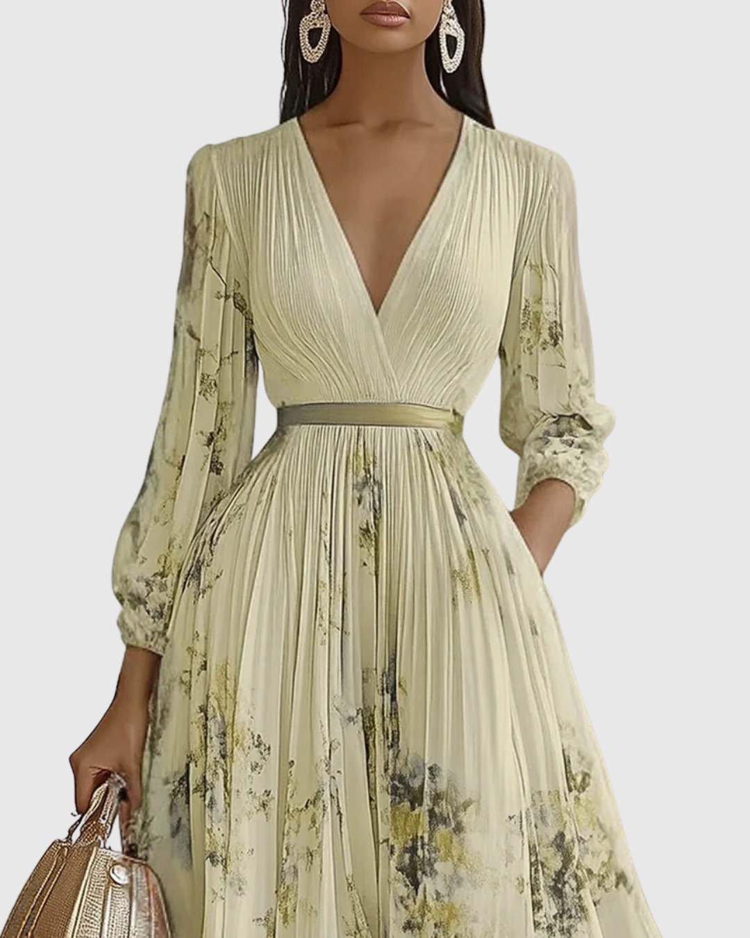 Rowella - Robe longue plissée élégante