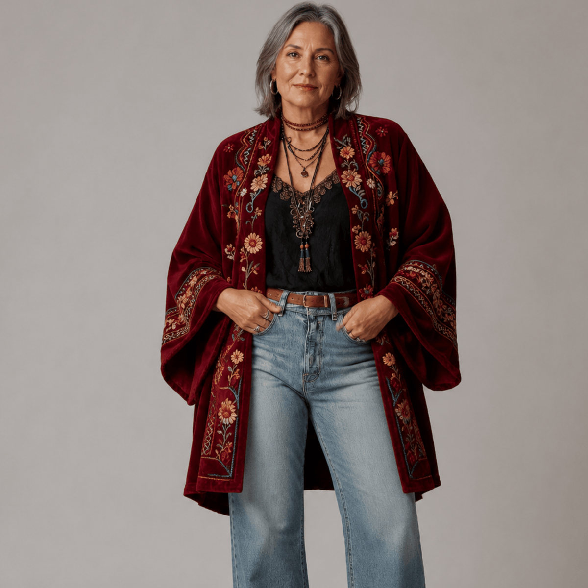Darcy | Boho Embroidered Cardigan Kimono