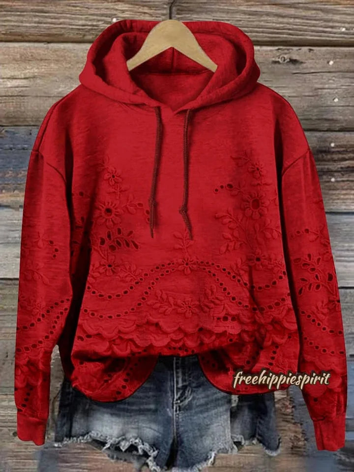 Amélie - Sweat à Capuche Fleuri