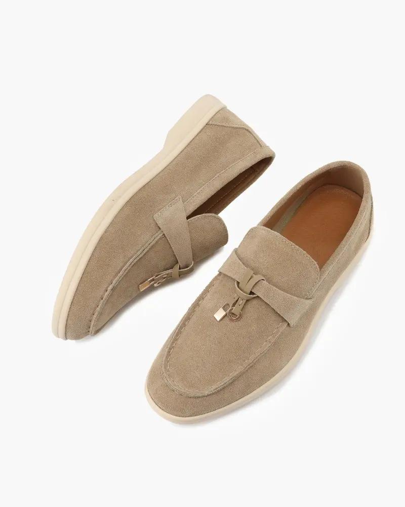 Old Money Suede Lady Loafers Old Money Women