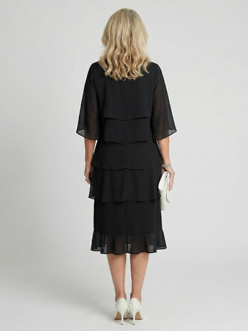 Brent | Robe midi étagée à plusieurs niveaux