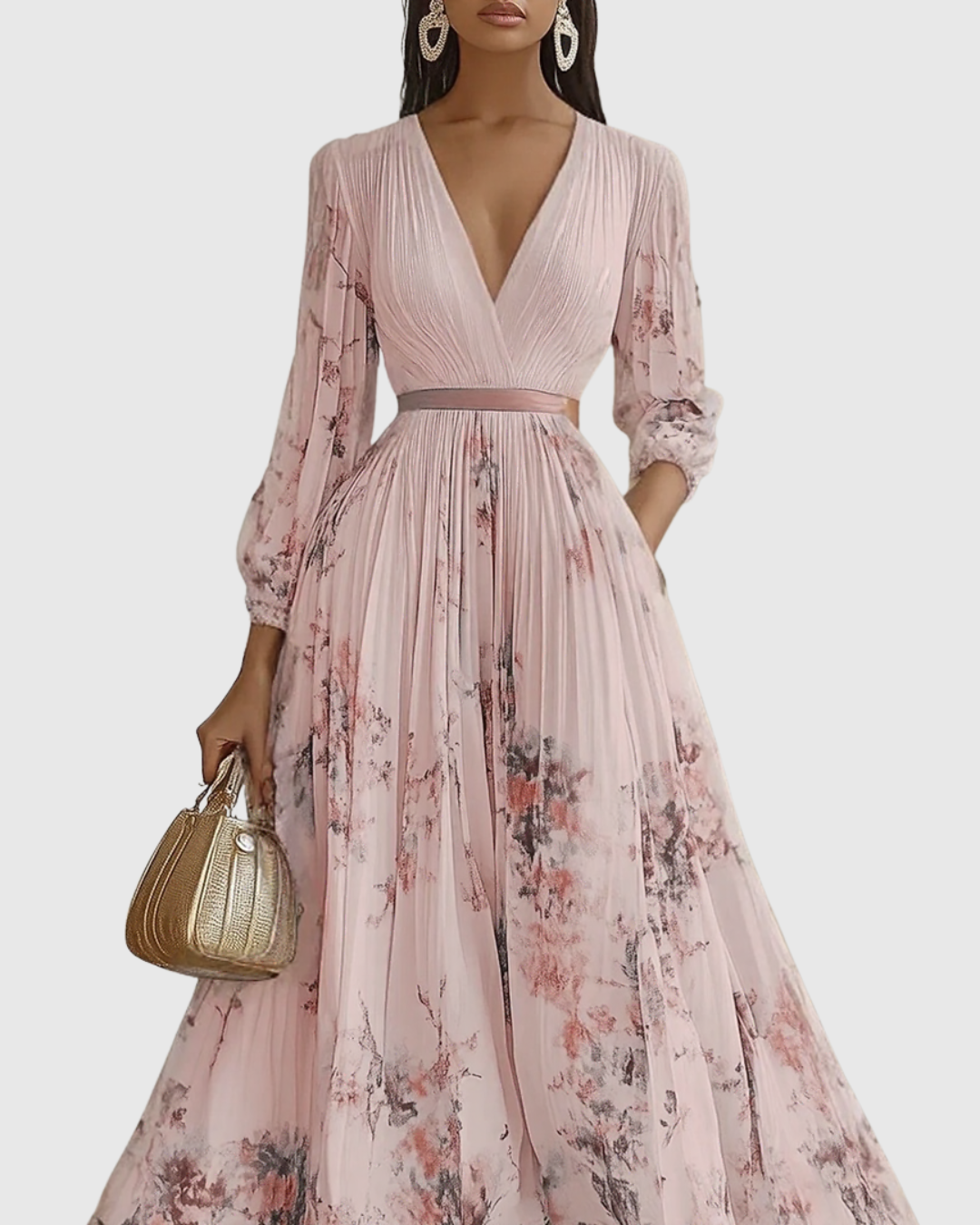 Rowella - Robe longue plissée élégante