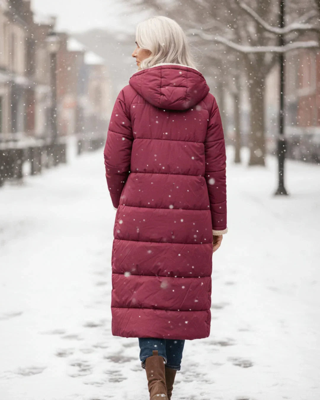 Layla - Élégant Manteau Long Réversible