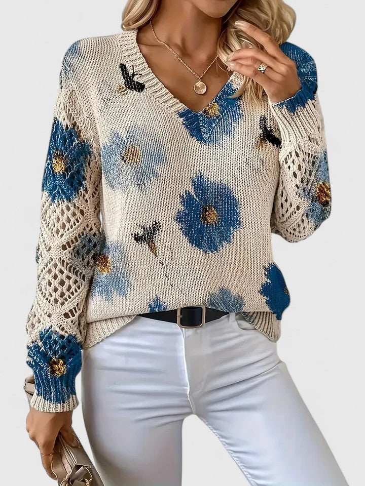 Aurélie - Gilet fleuri léger