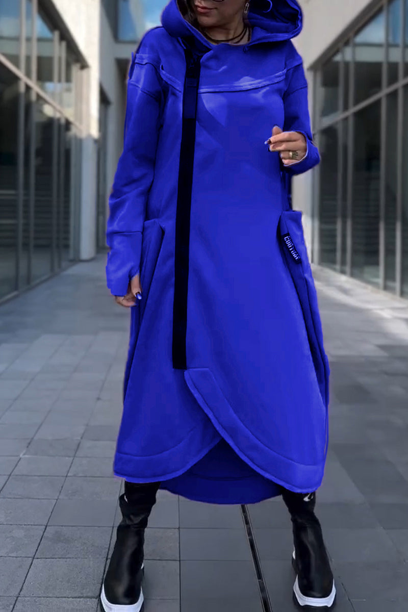 Hildegard - Robe Décontractée à Capuche