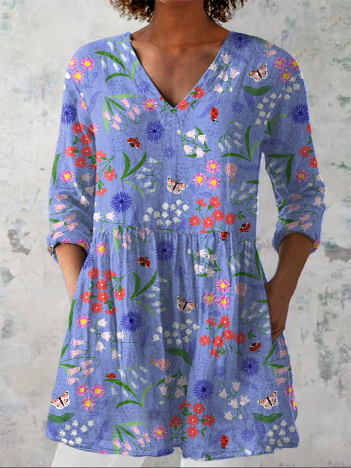 Aline | Blouse longue col V