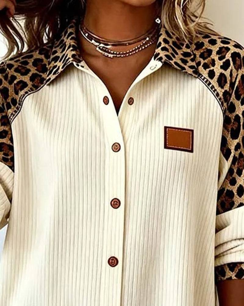 Chemise élégante Danoir Paris Aria avec motif léopard, tissu fluide et coupe sophistiquée, idéale pour un style chic et tendance.