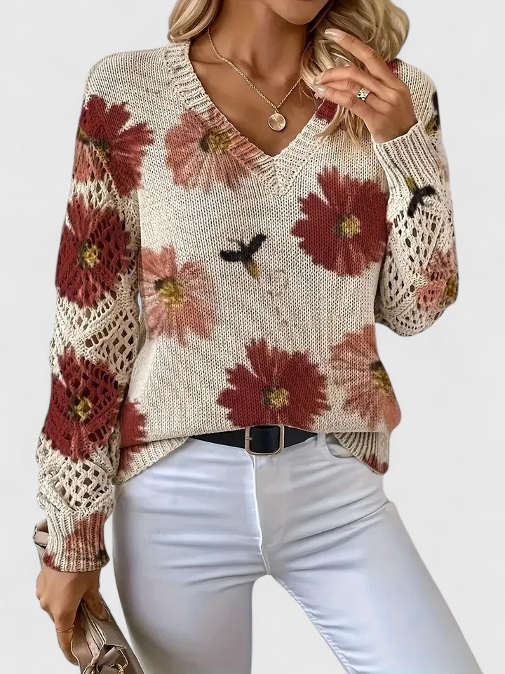 Aurélie - Gilet fleuri léger