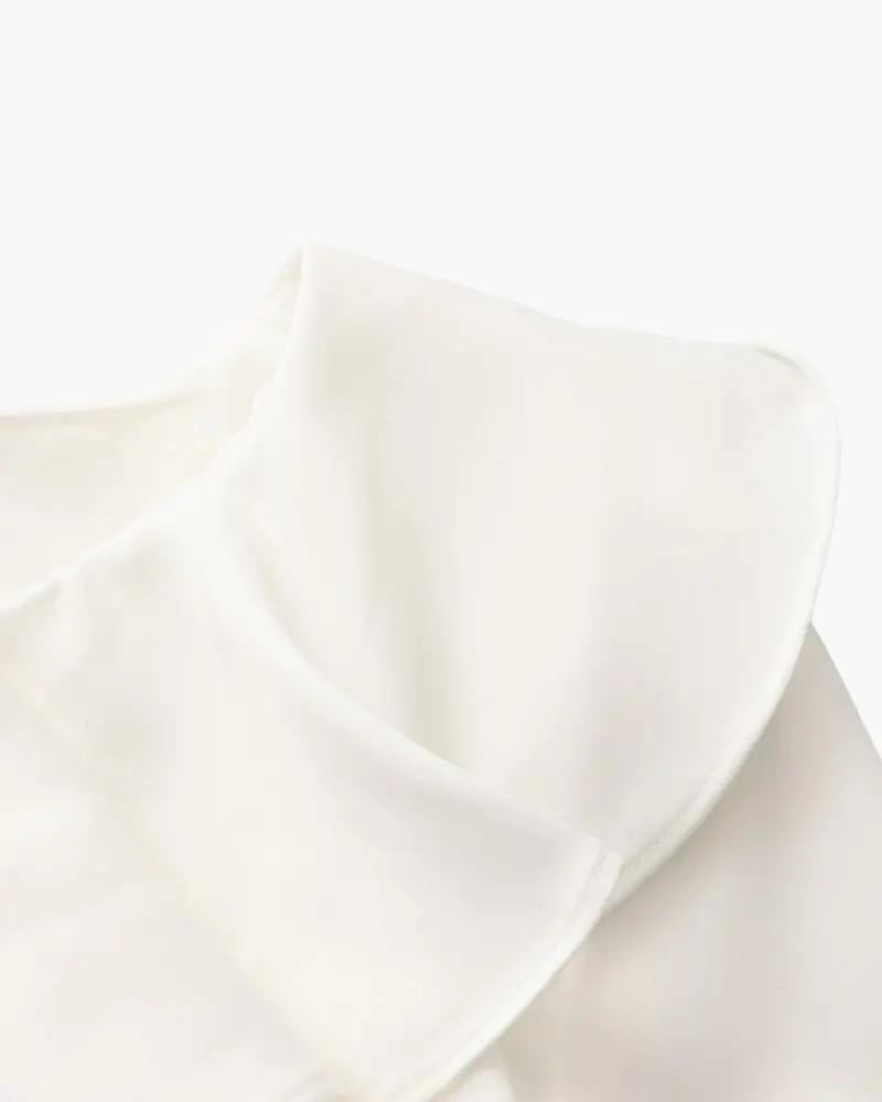 Pearl Button Ruffle Midi Dress Old Money Women