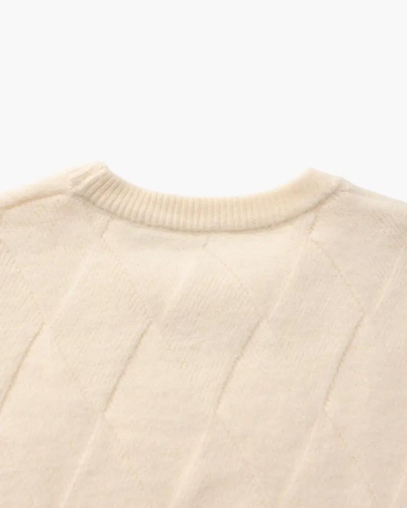 Diamond Knit Crewneck Sweater Old Money