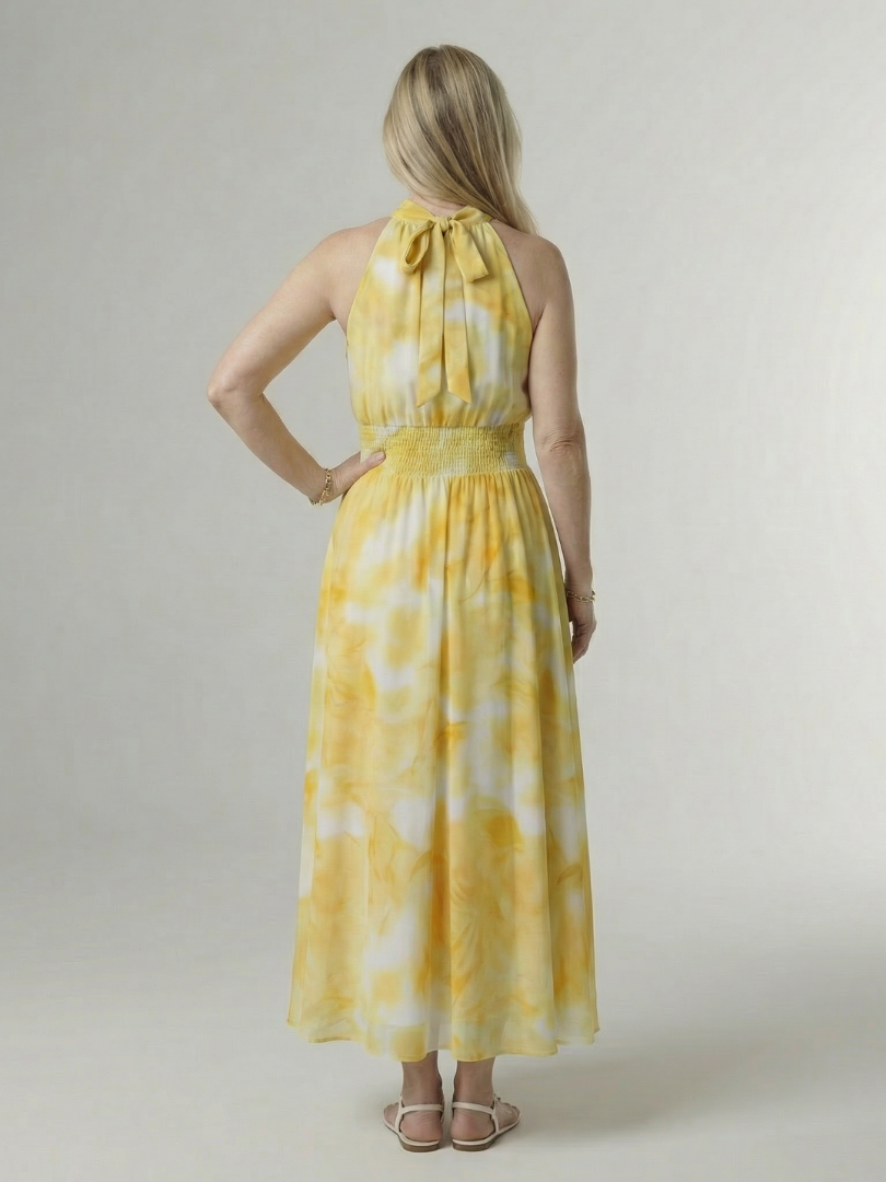 Sylin | Robe midi à licou froncé