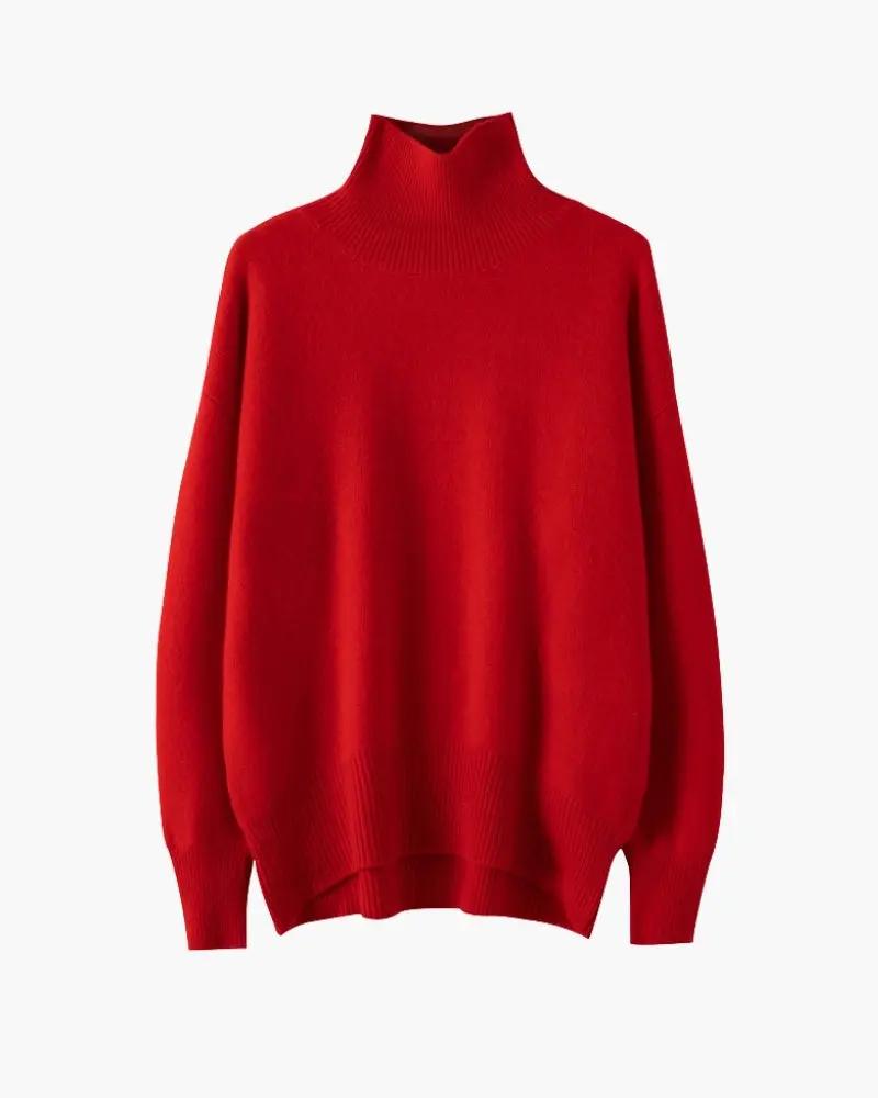 Classy Lady Turtleneck Old Money Women