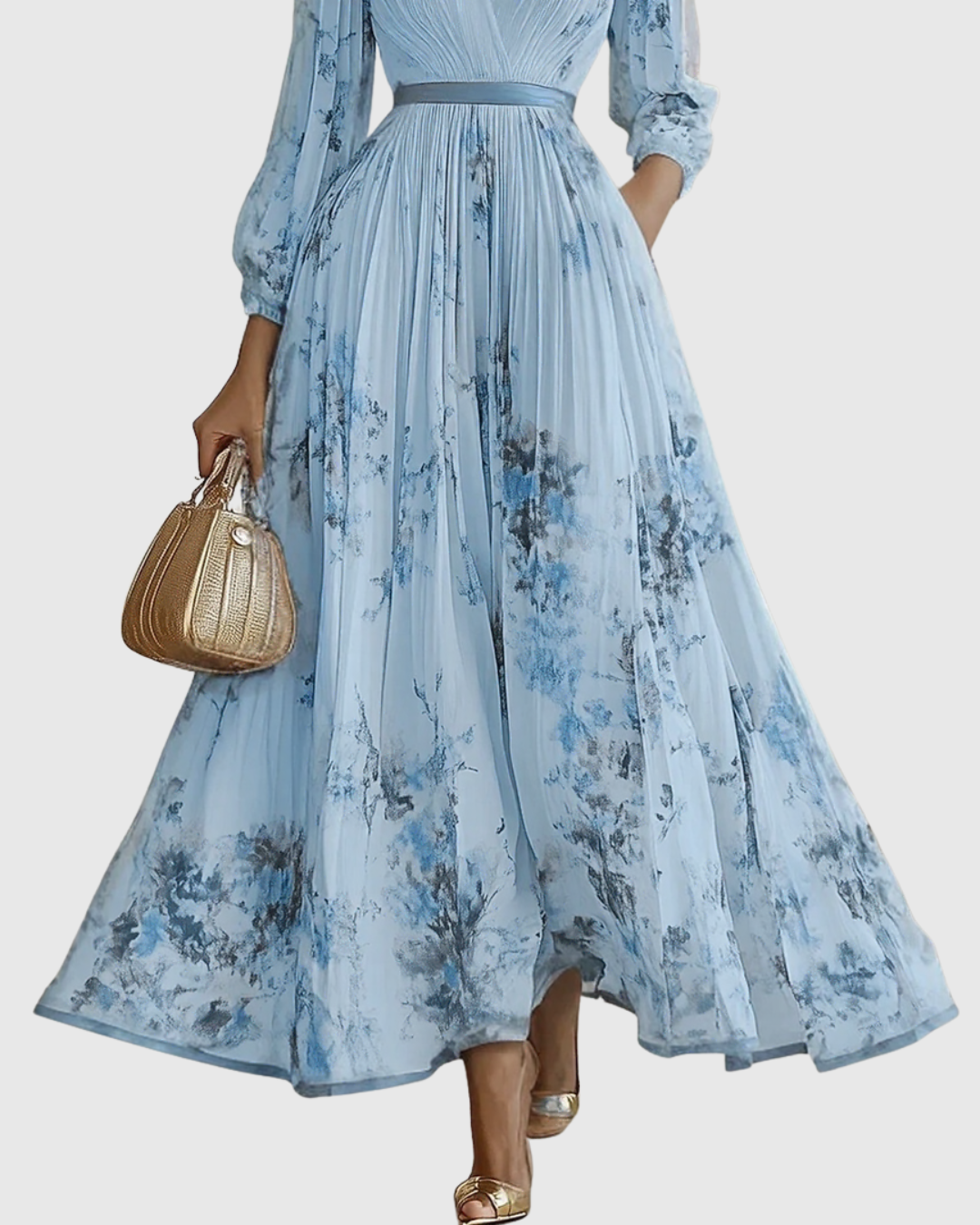 Rowella - Robe longue plissée élégante