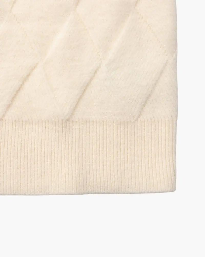 Diamond Knit Crewneck Sweater Old Money