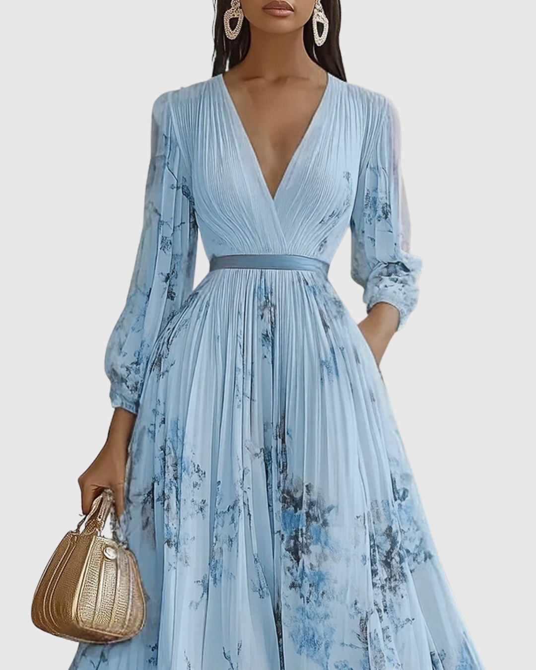 Rowella - Robe longue plissée élégante