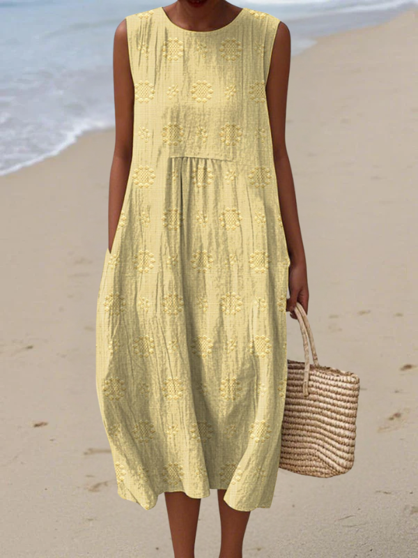 Lucille | Robe Midi Broderie Rose