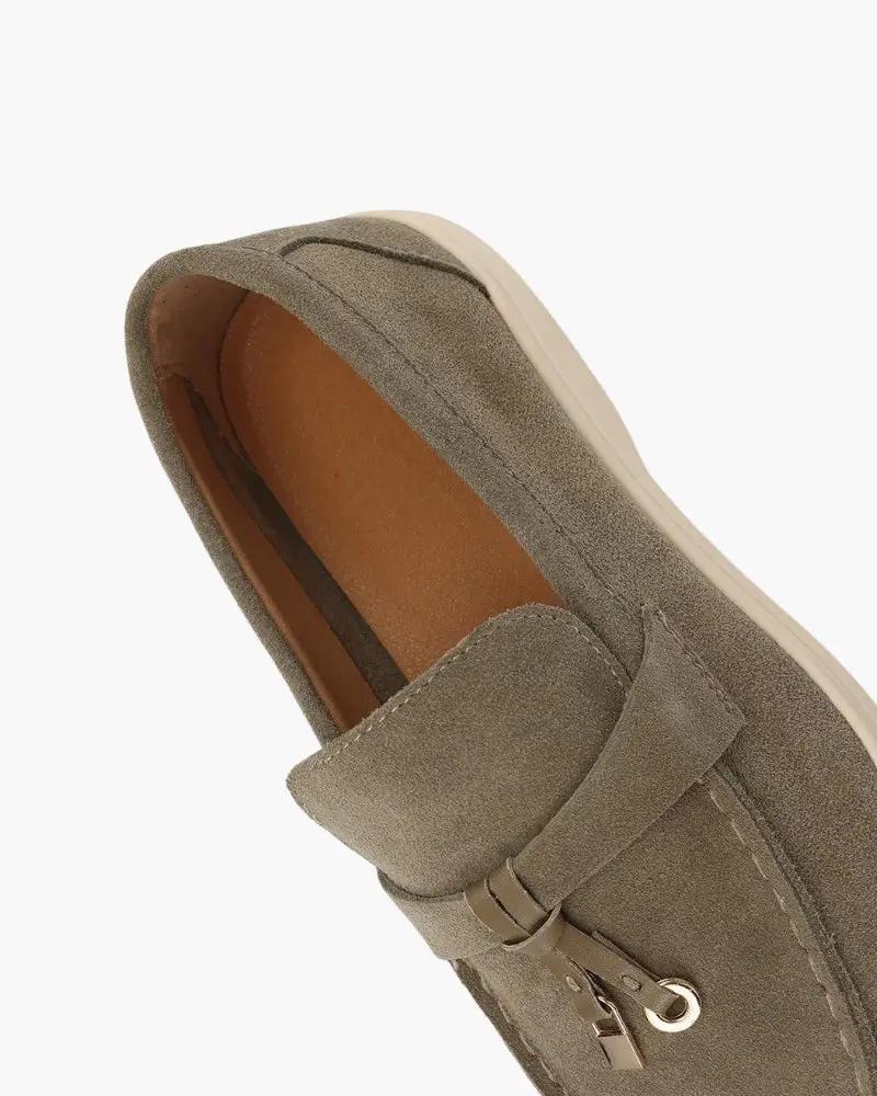Old Money Suede Lady Loafers Old Money Women