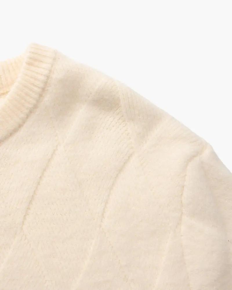 Diamond Knit Crewneck Sweater Old Money