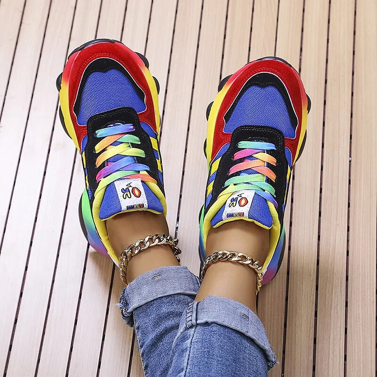 Baskets colorées Isolina confort de Danoir Paris vues de profil