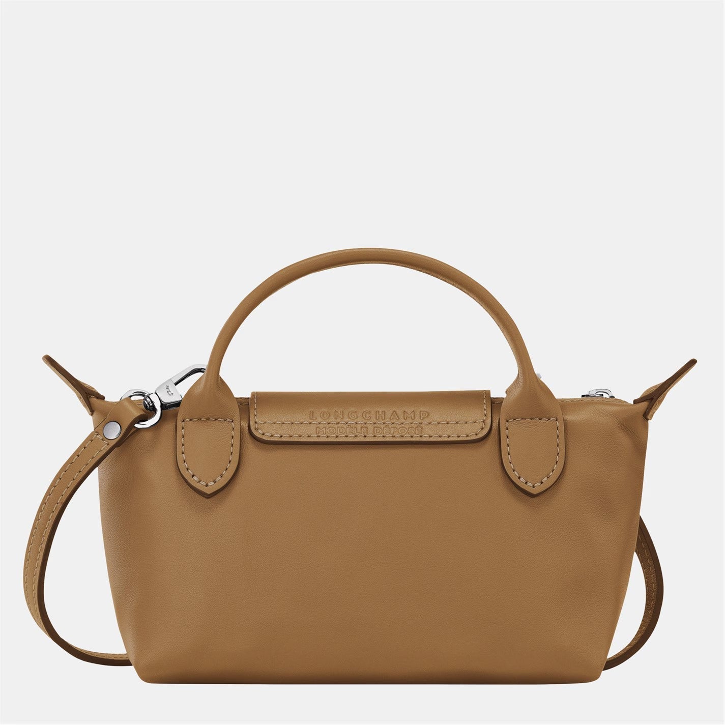 Mini sac Longchamp en cuir - Marron