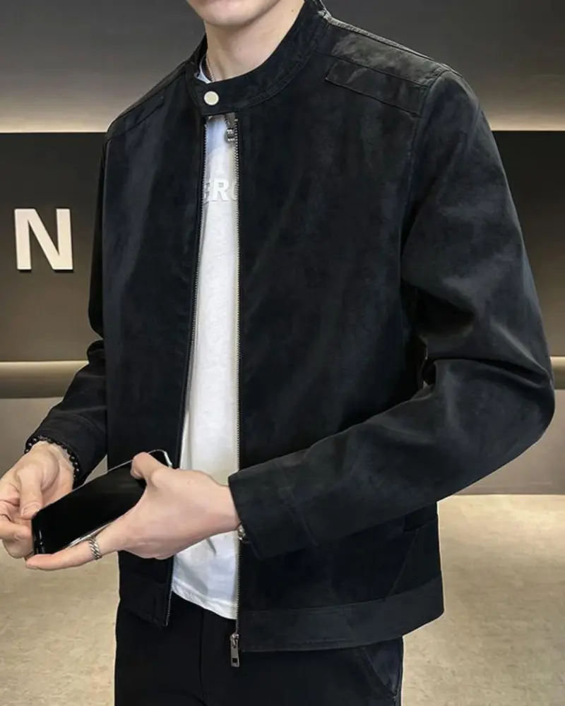 Estate Suede Leather Jacket Old Money