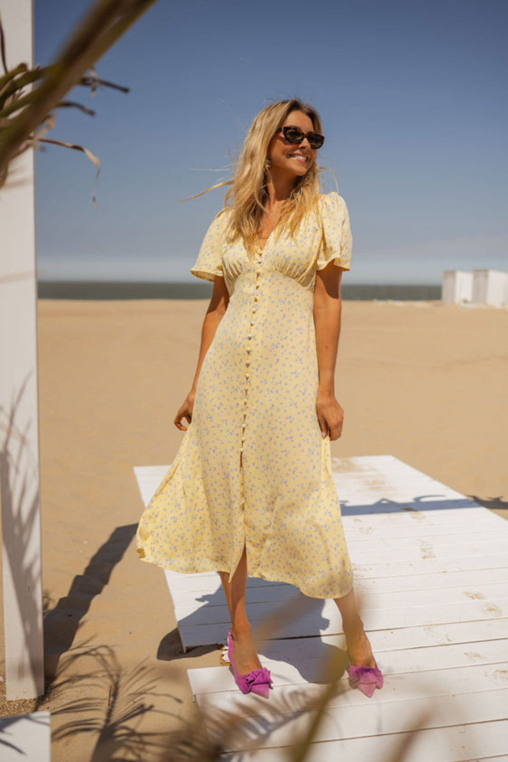 Liva - Robe midi lumineuse