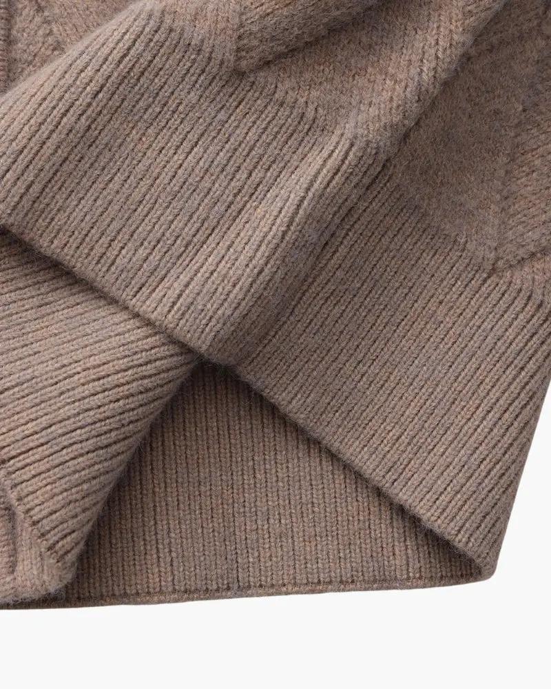 Heritage Diamond Knit Zip Cardigan Old Money