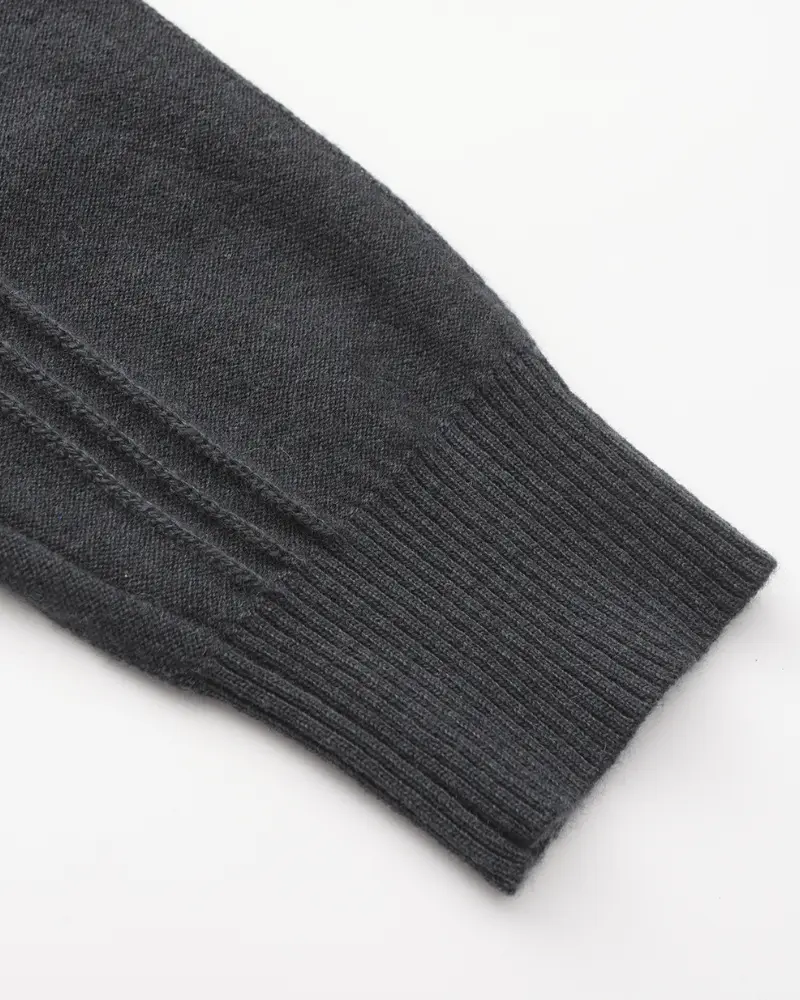 100% Cashmere Ribbed Half Zip Old Money