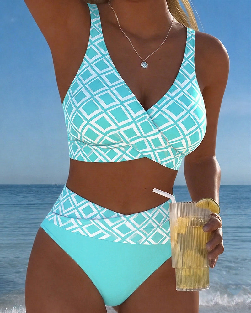 Letícia - Maillot de Bain à Motif Diamant