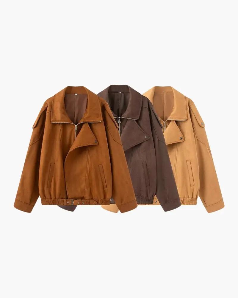 Vintage Suede Drape Jacket Old Money Women