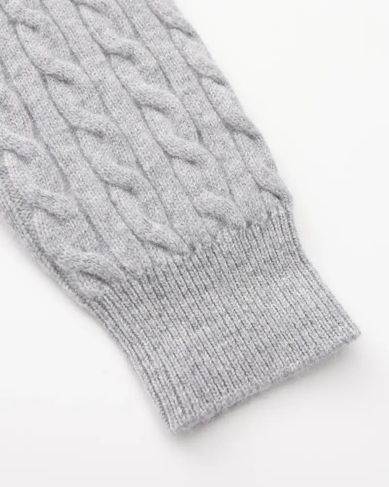 100% Cashmere Woven Half Zip Old Money